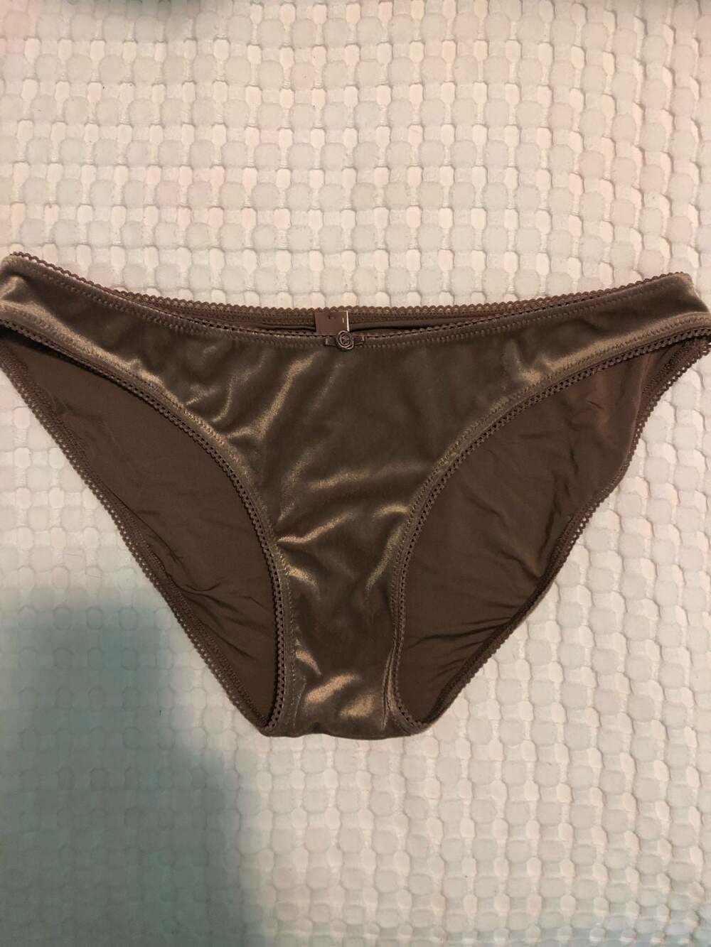 SKIMS Velvet Swim Bikini Bottom in Umber, Size S